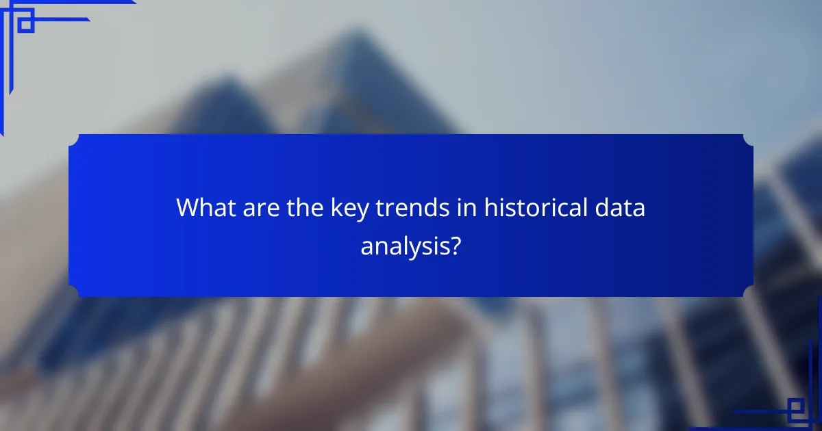 What are the key trends in historical data analysis?
